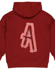 Hoodie Sweater met print | Dark Red