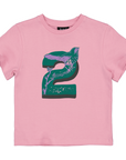 T-shirt cijfer 2 | Old Pink