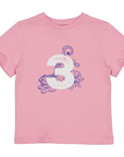 T-shirt cijfer 3 | Old Pink