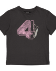 T-shirt cijfer 4 | Dark Grey
