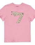 T-shirt cijfer 7 | Old Pink