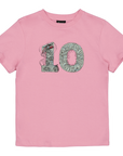 T-shirt cijfer 10 | Old Pink