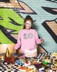 Trui cijfer 10 | Old Pink