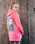 Kapuzenpullover Rosa | AOP Rote Skizze