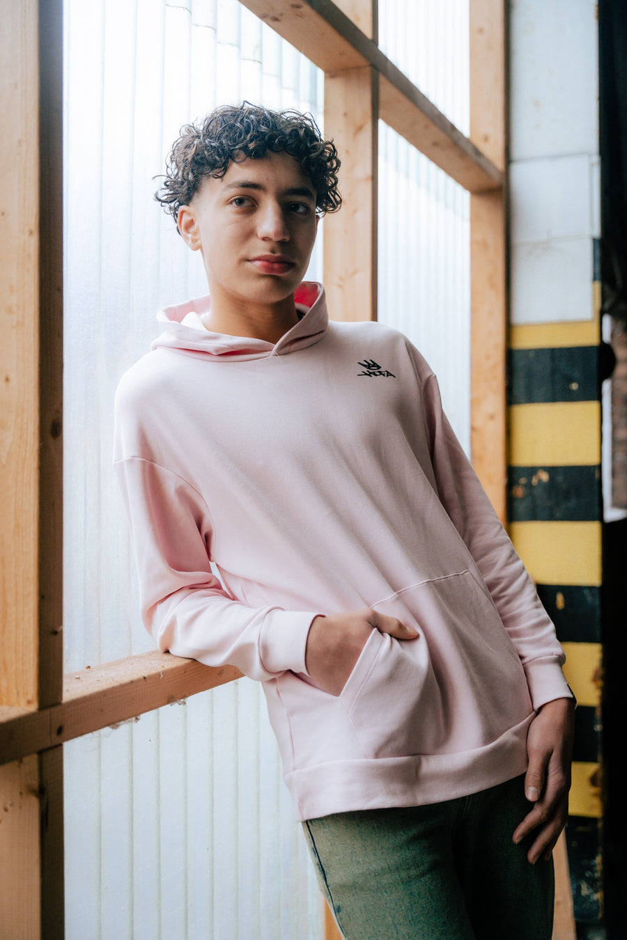 HOODED SWEATER OVERSIZED | Faded Pink