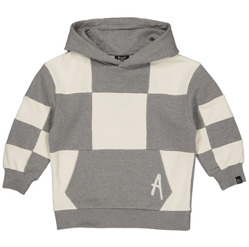 HOODED SWEATER OVERSIZED | Mid Grey Melee