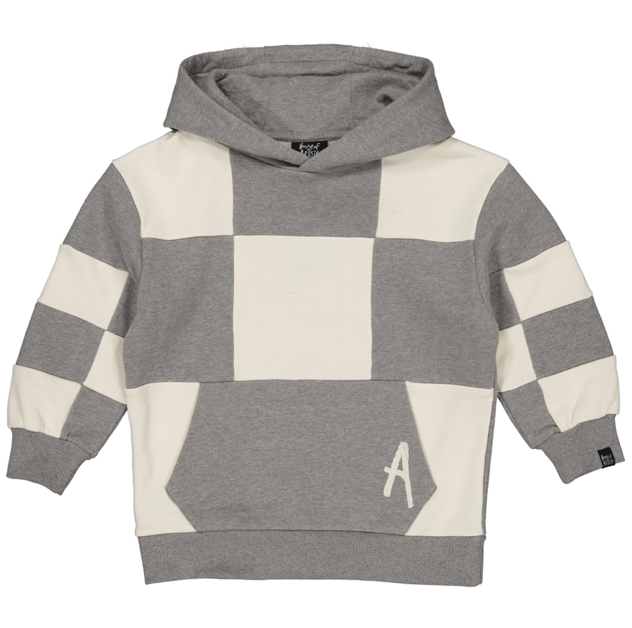 HOODED SWEATER OVERSIZED | Mid Grey Melee