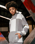 HOODED SWEATER OVERSIZED | Mid Grey Melee