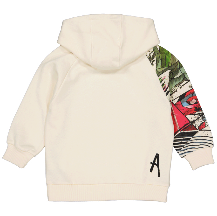 HOODED SWEATER OVERSIZED | White