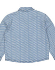 Overshirt denim met allover print | AOP White Text