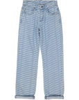 Broek met allover print | AOP White Text