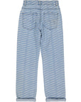 Broek met allover print | AOP White Text