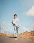Broek met allover print | AOP White Text